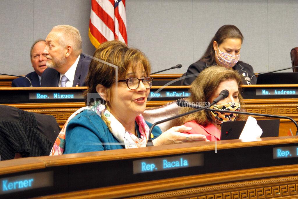Melinda Deslatte Rep. Mary DuBuisson, R-Slidell, speaks about next year's budget proposal during a meeting of the House Appropriations Committee, Friday, June 5, 2020, in Baton Rouge, La. (AP Photo/Melinda Deslatte)
