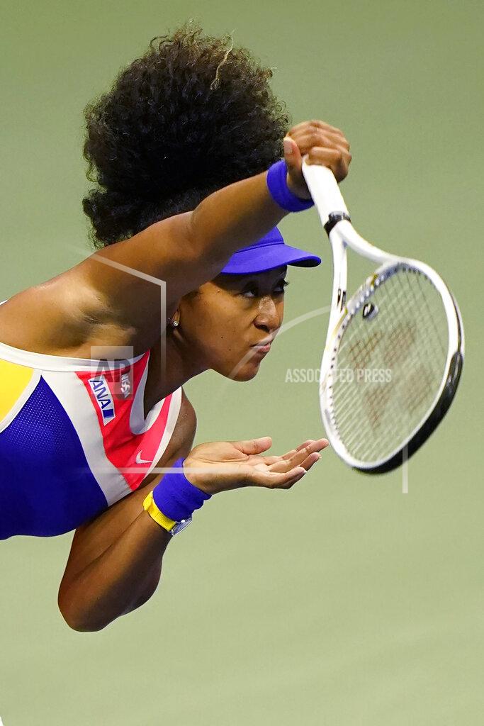 Frank Franklin Ii Naomi Osaka, of Japan, returns a shot to Camila Giorgi, of Italy, during the second round of the U.S. Open tennis championships, Wednesday, Sept. 2, 2020, in New York. (AP Photo/Frank Franklin II)