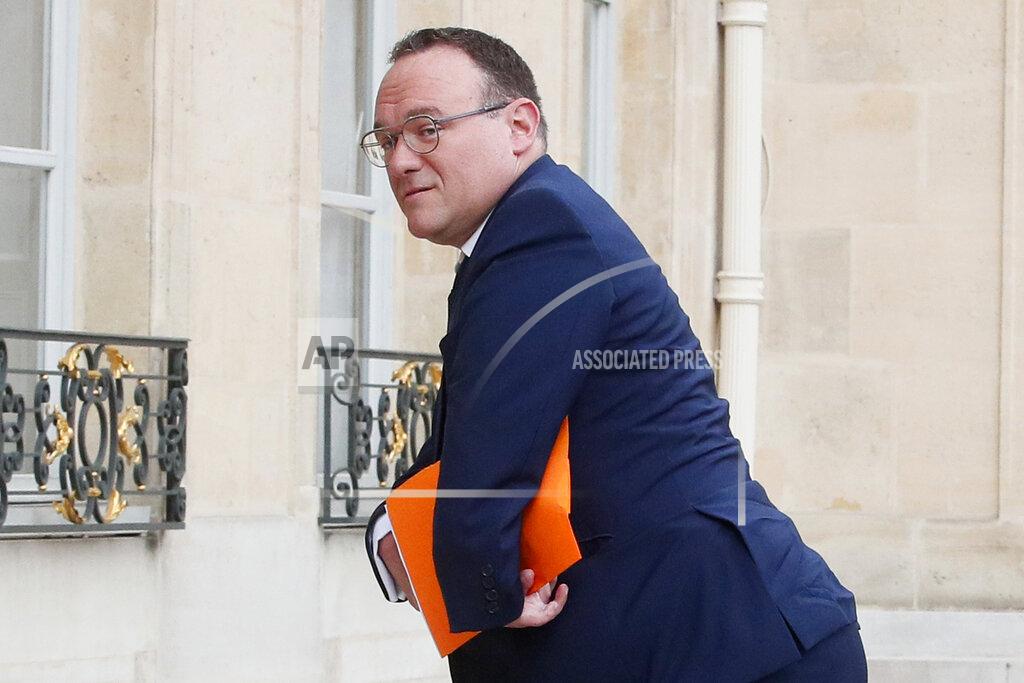 Michel Spingler French Minister of Solidarity Damien Abad arrives at the Elysee Palace for the fist cabinet meeting since French President Emmanuel Macron 's reelection, Monday, May 23, 2022 in Paris. French President Emmanuel Macron announced last week a new-look Cabinet, with a new foreign minister part of the reshuffled line-up behind France's first female prime minister in 30 years. (AP Photo/Michel Spingler)
