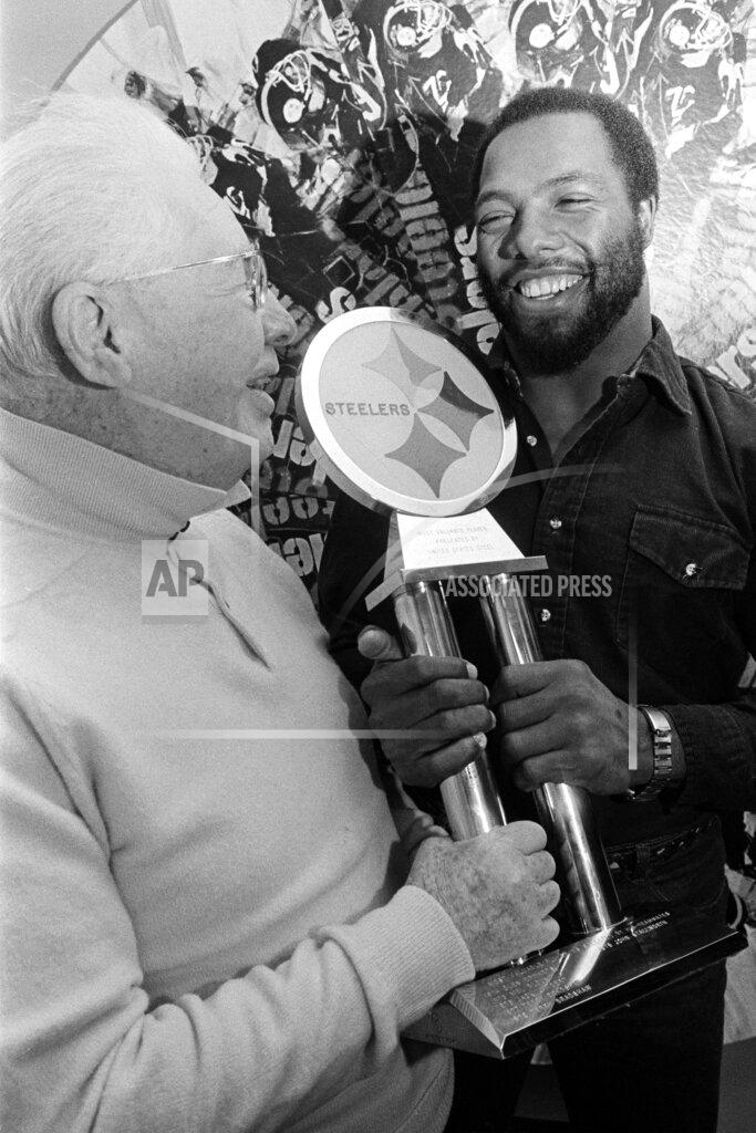 Gene Puskar FILE - In this Dec. 16, 1980, file photo, Pittsburgh Steelers strong safety Donnie Shell, right, accepts the trophy for being named the Steelers' Most Valuable Player, from team vice president and chairman of the board Art Rooney, in Pittsburgh. Donnie Shell knew he was ahead of his time. It's why the Pittsburgh Steelers safety never worried about whether he'd get into the Hall of Fame. His long wait ended this week, when he got the call more than 30 years after playing his final game. (AP Photo/Gene Puskar, File)