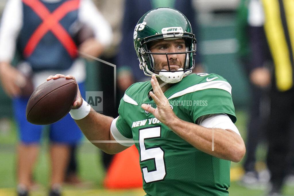 Frank Franklin Ii New York Jets quarterback Joe Flacco passes during the first half of an NFL football game against the Arizona Cardinals, Sunday, Oct. 11, 2020, in East Rutherford. (AP Photo/Frank Franklin II)