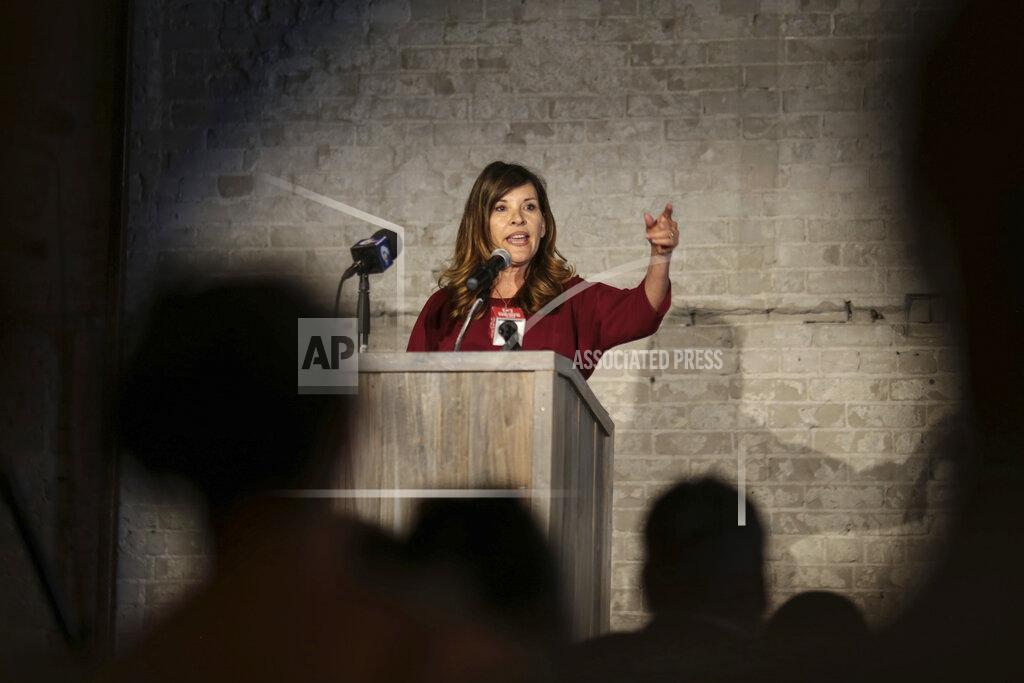 John Roark Lt. Gov. Janice McGeachin announces she will run for Idaho Governor at the Downtown Event Center in Idaho Falls, Idaho on Wednesday, May 19, 2021. (John Roark /The Idaho Post-Register via AP)