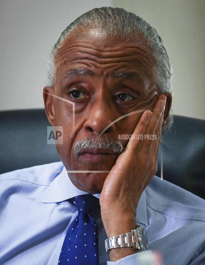 Bebeto Matthews The Rev. Al Sharpton listens during an interview at his office, Thursday, July 30, 2020, in New York. For more than three decades, Sharpton, 65, has been an advocate for Black American families seeking justice in the wake of violence that highlight systemic racism.(AP Photo/Bebeto Matthews)