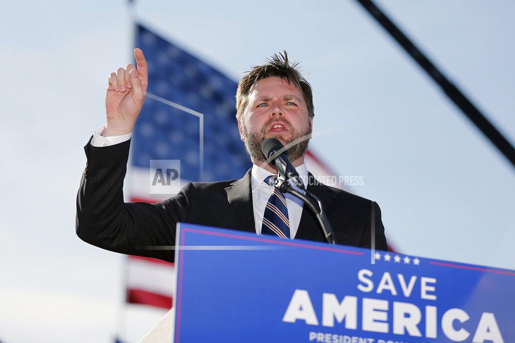 Joe Maiorana FILE - Republican Senate candidate JD Vance speaks at a rally at the Delaware County Fairgrounds, April 23, 2022, in Delaware, Ohio. Former President Donald Trump's late-stage endorsement of JD Vance in Ohio's GOP Senate primary catapulted the “Hillbilly Elegy” author to victory in last week's election, reinforcing the deep loyalty the former president holds among the most loyal Republican voters. (AP Photo/Joe Maiorana, File)