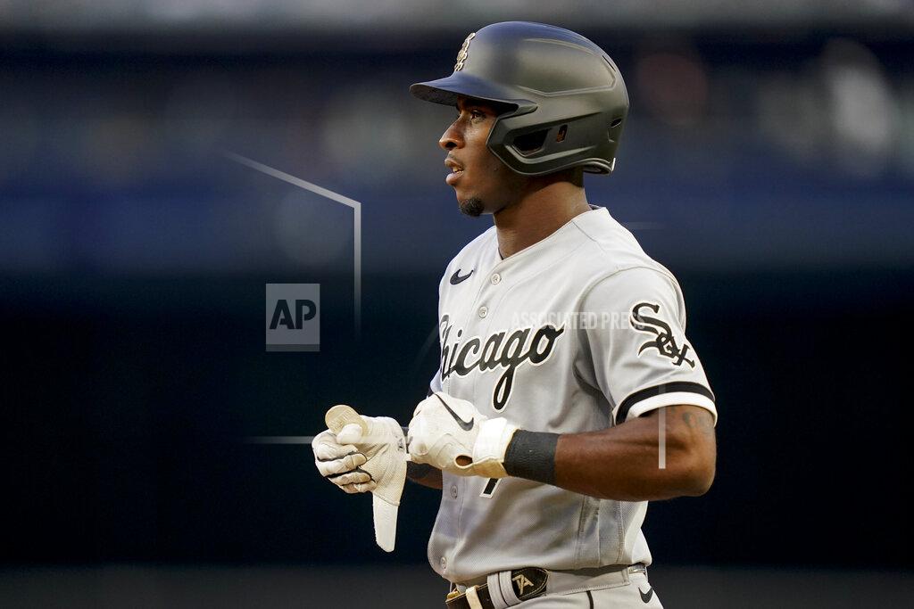 John Minchillo Chicago White Sox' Tim Anderson walks back to first after hitting a single off New York Yankees starting pitcher Luis Severino in the third inning of the second baseball game of a doubleheader, Sunday, May 22, 2022, in New York. (AP Photo/John Minchillo)