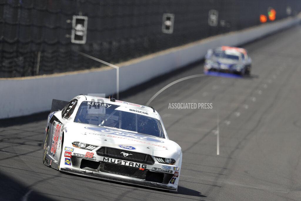 Darron Cummings NASCAR Xfinity Series driver Chase Briscoe drives into turn one during the NASCAR Xfinity auto race at the Indianapolis Motor Speedway, Saturday, Sept. 7, 2019 in Indianapolis. (AP Photo/Darron Cummings)