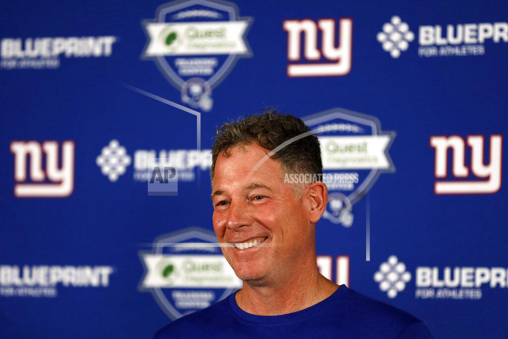 Adam Hunger New York Giants head coach Pat Shurmur speaks to the media after an NFL football practice Monday, May 20, 2019, in East Rutherford, N.J. (AP Photo/Adam Hunger)