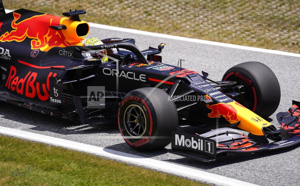 Darko Vojinovic Red Bull driver Max Verstappen of the Netherlands steers his car during the third practice at the Red Bull Ring racetrack in Spielberg, Austria, Saturday, June 26, 2021. The Styrian Formula One Grand Prix will be held on Sunday, June 27, 2021. (AP Photo/Darko Vojinovic)