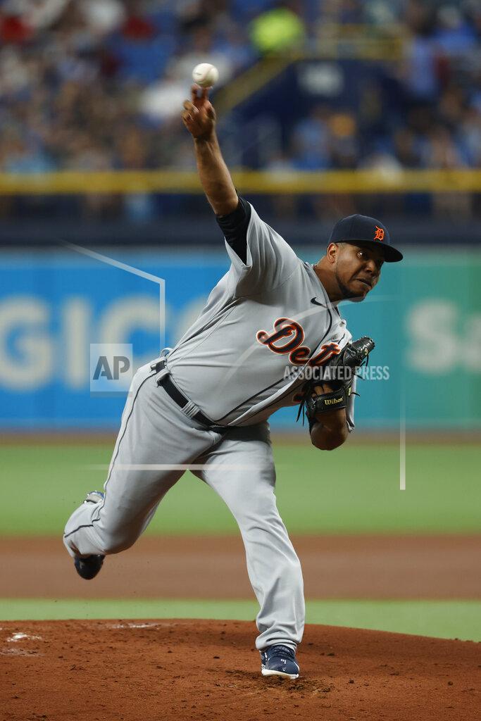 Scott Audette Detroit Tigers pitcher Wily Peralta works from the mound against the Tampa Bay Rays during the first inning of a baseball game Sunday, Sept. 19, 2021, in St. Petersburg, Fla. (AP Photo/Scott Audette)