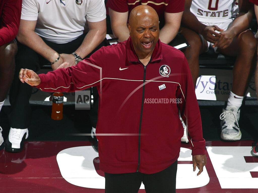 Phil Sears Florida State head coach Leonard Hamilton instructs his team in the first half of an NCAA college basketball game against Miami in Tallahassee, Fla., Tuesday, Jan. 24, 2023. (AP Photo/Phil Sears)