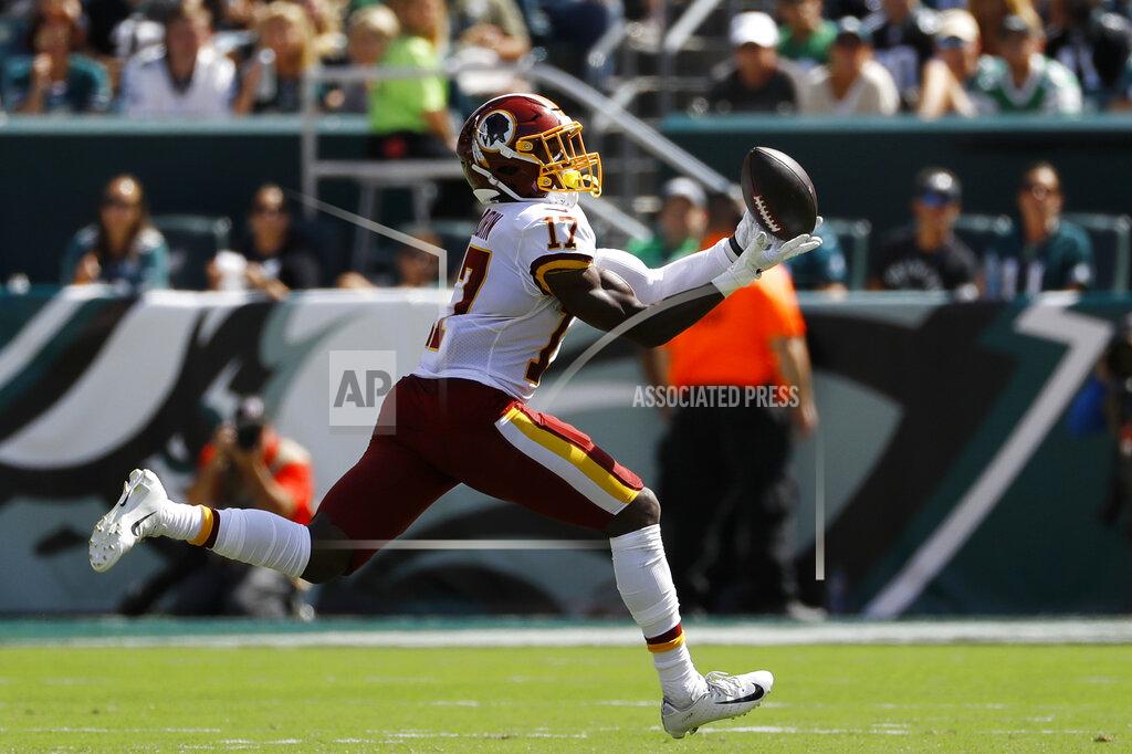 Michael Perez Washington Redskins' Terry McLaurin catches a touchdown pass during the first half of an NFL football game against the Philadelphia Eagles, Sunday, Sept. 8, 2019, in Philadelphia. (AP Photo/Michael Perez)