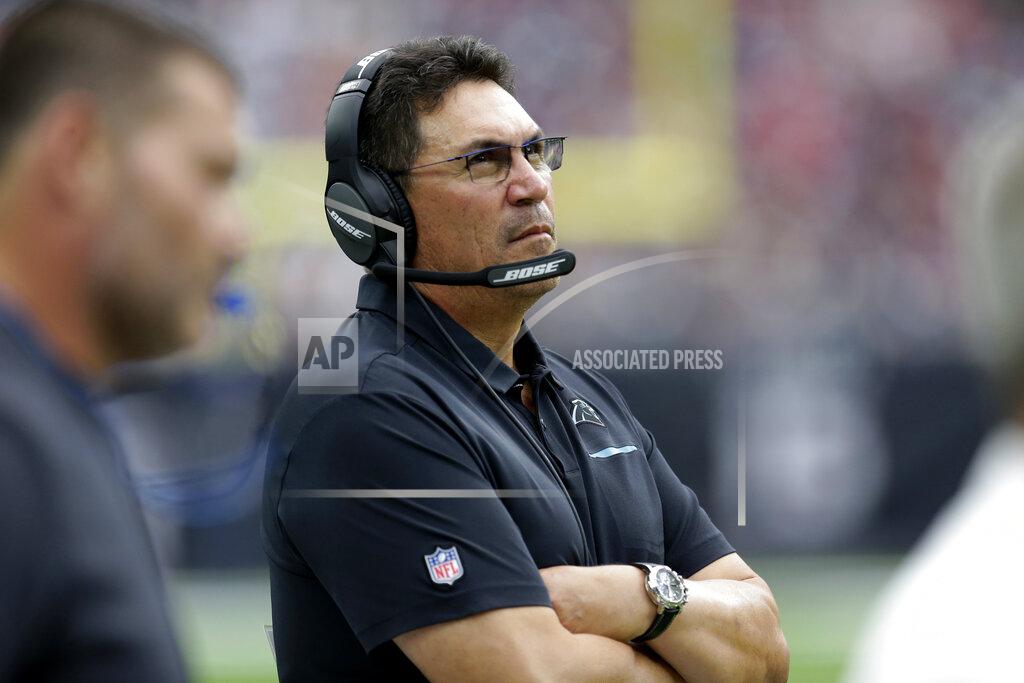 Michael Wyke FILE - In this Sept. 29, 2019, file photo, Carolina Panthers head coach Ron Rivera watches during the second half of an NFL football game against the Houston Texans in Houston. The Washington Redskins have hired Rivera as their new coach on Wednesday, Jan. 1, 2020. (AP Photo/Michael Wyke, File)