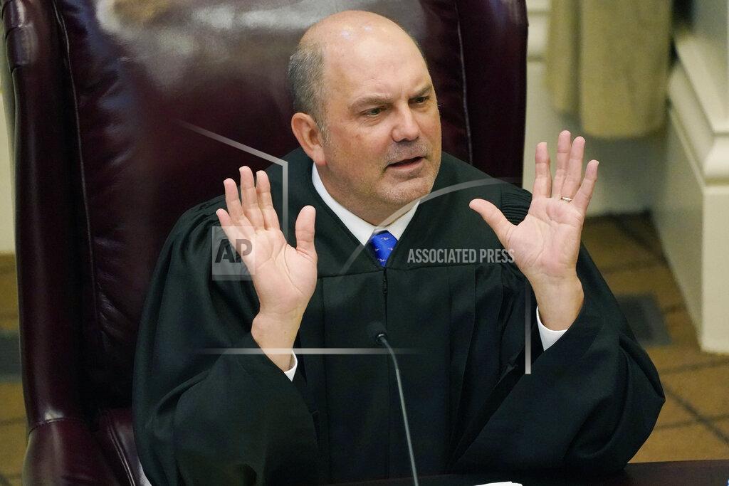 Rogelio V. Solis Mississippi Supreme Court Associate Justice Robert Chamberlin, questions attorneys presenting arguments over a lawsuit that challenges the state's initiative process and seeks to overturn a medical marijuana initiative that voters approved in November 2020, Wednesday, April 14, 2021, in Jackson, Miss. (AP Photo/Rogelio V. Solis)