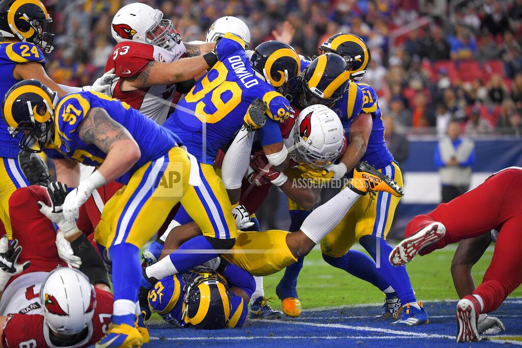 Mark J. Terrill Arizona Cardinals running back Kenyan Drake scores against the Los Angeles Rams during second half of an NFL football game Sunday, Dec. 29, 2019, in Los Angeles. (AP Photo/Mark J. Terrill)