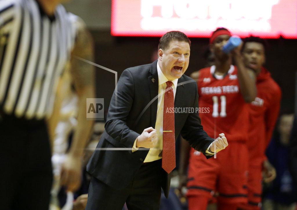 Ray Thompson Texas Tech head coach Chris Beard yells instructions to his players during the first half of an NCAA college basketball game against West Virginia Wednesday, Jan. 2, 2019, in Morgantown, W.Va. (AP Photo/Raymond Thompson)