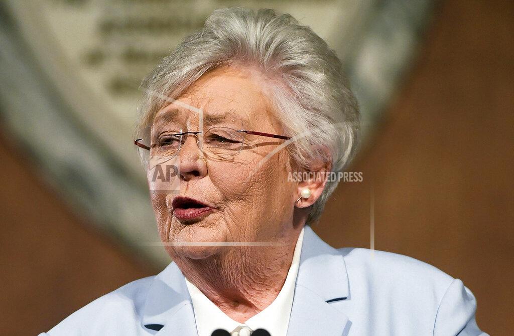 Mickey Welsh FILE - Alabama Gov. Kay Ivey delivers her state of the state address at the State Capitol building in Montgomery, Ala., Tuesday evening, Jan. 11, 2022. Ivey is attempting to avoid a runoff as she faces several challengers in the May 24, 2022, Republican primary. (Mickey Welsh/The Montgomery Advertiser via AP, File)