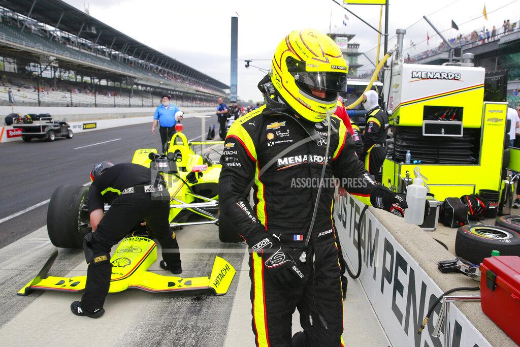 R Brent Smith Simon Pagenaud, of France, walks away from his car after the final practice session for the Indianapolis 500 IndyCar auto race at Indianapolis Motor Speedway, Friday, May 24, 2019, in Indianapolis. (AP Photo/R Brent Smith)