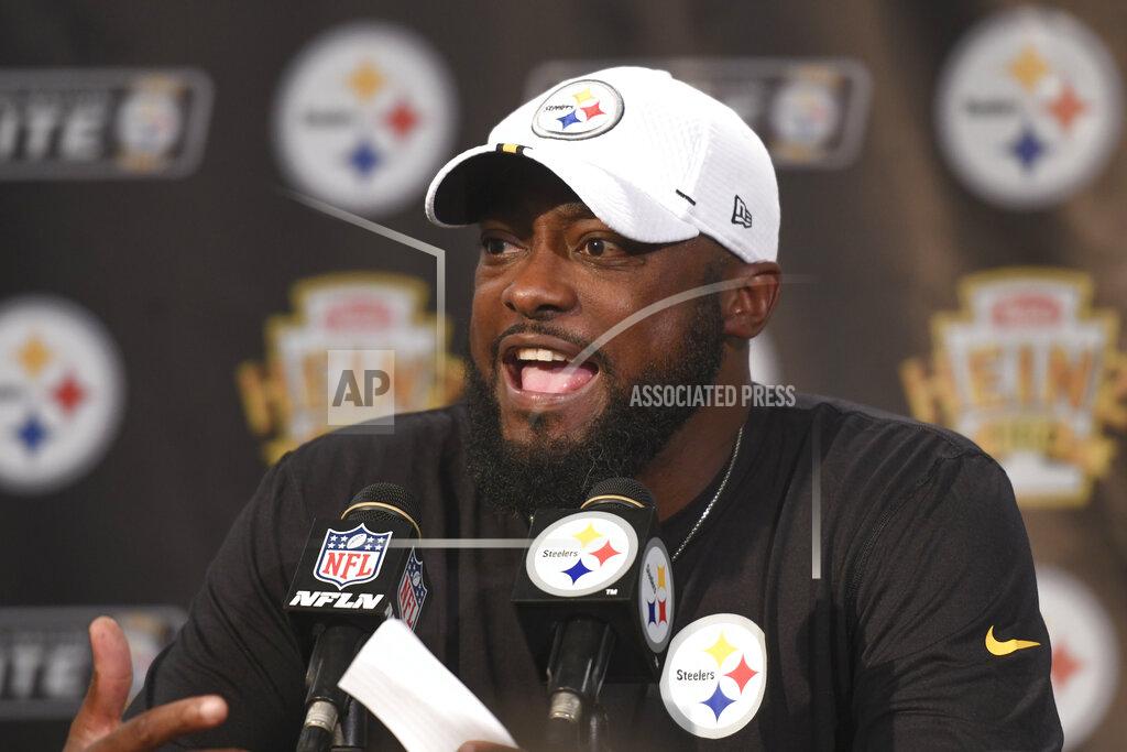 Barry Reeger Pittsburgh Steelers coach Mike Tomlin speaks at a news conference after the team's preseason NFL football game against the Kansas City Chiefs, Saturday, Aug. 17, 2019, in Pittsburgh. The Steelers won 17-7. (AP Photo/Barry Reeger)