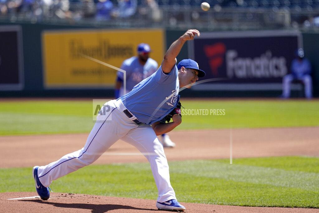 Orlin Wagner Kansas City Royals starting pitcher Brad Keller delivers to a Los Angeles Angels batter during the first inning of a baseball game at Kauffman Stadium in Kansas City, Mo., Wednesday, April 14, 2021. (AP Photo/Orlin Wagner)