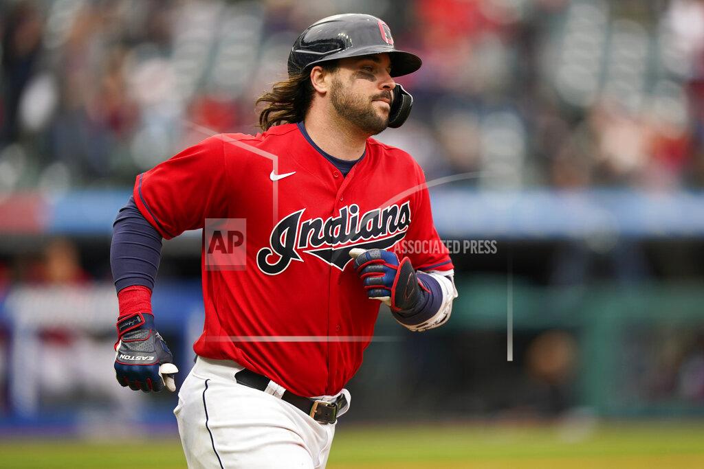 Tony Dejak Cleveland Indians' Austin Hedges runs the bases after hitting a solo home run in the third inning in the first baseball game of a doubleheader against the Chicago White Sox, Thursday, Sept. 23, 2021, in Cleveland. (AP Photo/Tony Dejak)