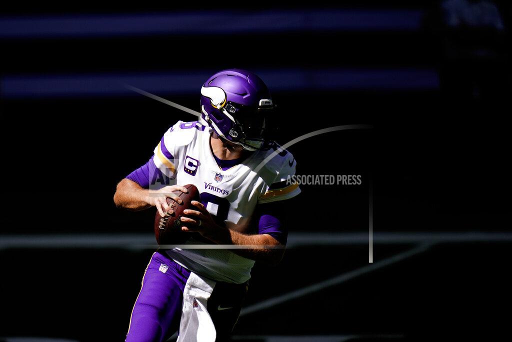 Aj Mast Minnesota Vikings quarterback Kirk Cousins (8) looks to throw during the first half of an NFL football game against the Indianapolis Colts, Sunday, Sept. 20, 2020, in Indianapolis. (AP Photo/AJ Mast)