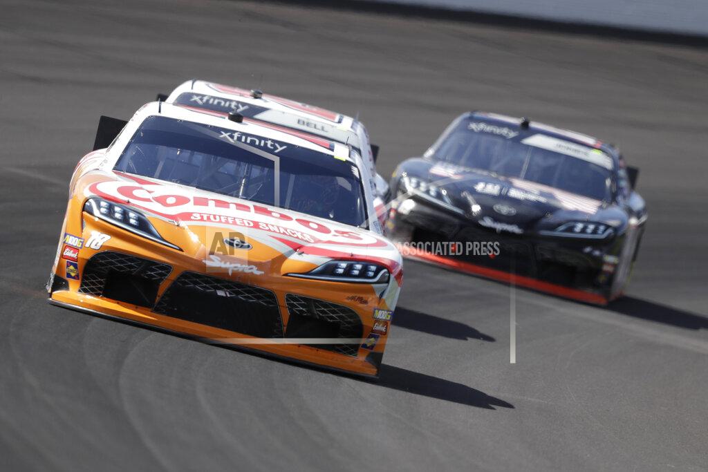 Darron Cummings NASCAR Xfinity Series driver Kyle Busch drives into turn one during the NASCAR Xfinity auto race at the Indianapolis Motor Speedway, Saturday, Sept. 7, 2019 in Indianapolis. (AP Photo/Darron Cummings)