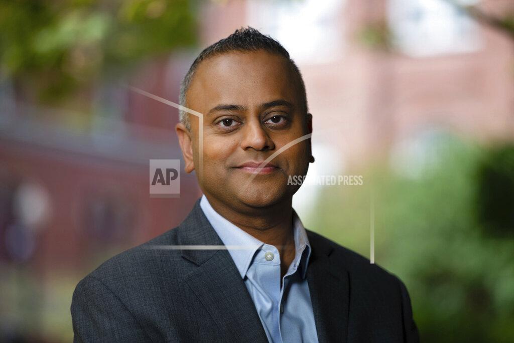 Uncredited This Friday Oct. 4, 2019, photo provided by the Rik for New Jersey Inc. campaign shows Republican U.S. Senate candidate Rik Mehta who will challenge incumbent U.S. Sen. Cory Booker, D-N.J., in the 2020 elections. (Rik for New Jersey Inc. via AP)