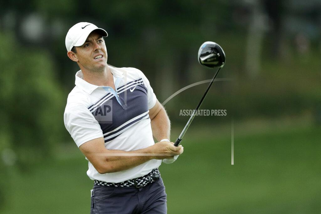 Frank Franklin Ii Rory McIlroy, of Northern Ireland, watches his tee shot on the 18th hole during the second round of the Travelers Championship golf tournament at TPC River Highlands, Friday, June 26, 2020, in Cromwell, Conn. (AP Photo/Frank Franklin II)