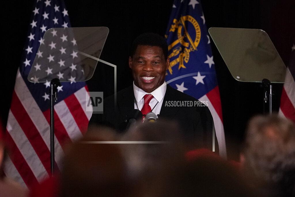 Brynn Anderson U.S. Senate candidate Herschel Walker speaks to supporters during an election night watch party, Tuesday, May 24, 2022, in Atlanta. Walker won the Republican nomination for U.S. Senate in Georgia's primary election. (AP Photo/Brynn Anderson)