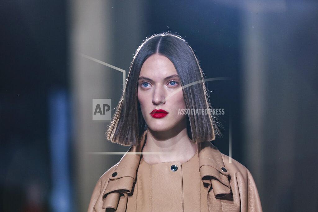 Vianney Le Caer A model wears a creation for the Hermes Spring-Summer 2021 fashion collection, Saturday, Oct. 3, 2020, during Paris fashion week. (Photo by Vianney Le Caer/Invision/AP)
