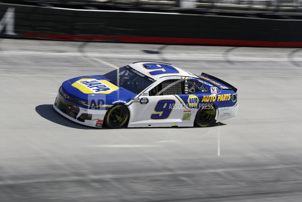 Mark Humphrey Chase Elliott (9) drives during a NASCAR Cup Series auto race at Bristol Motor Speedway Sunday, May 31, 2020, in Bristol, Tenn. (AP Photo/Mark Humphrey)