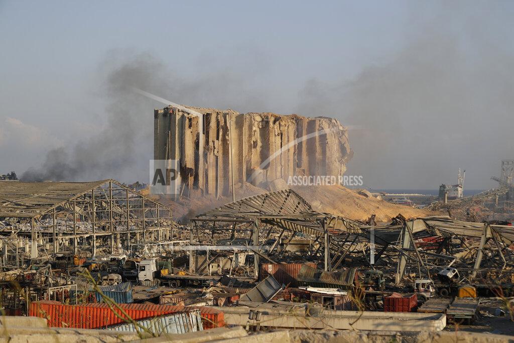 Hassan Ammar A damage is seen after a massive explosion in Beirut, Lebanon, Wednesday, Aug. 5, 2020. The explosion flattened much of a port and damaged buildings across Beirut, sending a giant mushroom cloud into the sky. In addition to those who died, more than 3,000 other people were injured, with bodies buried in the rubble, officials said.(AP Photo/Hassan Ammar)