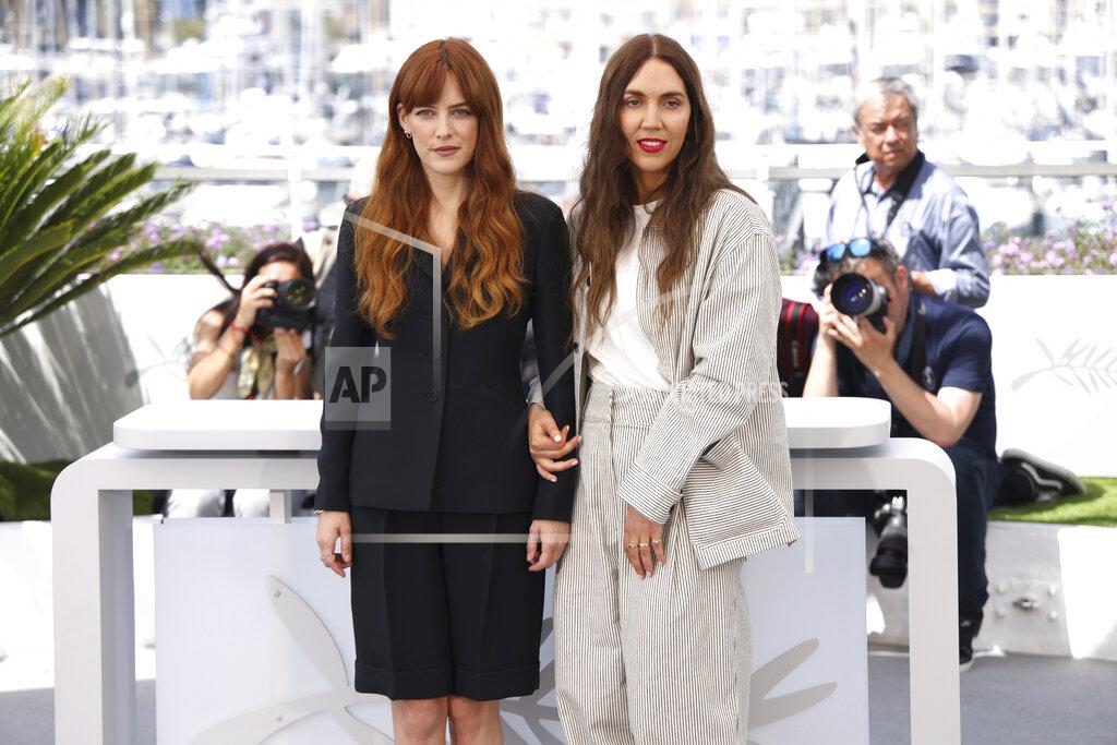Vianney Le Caer Riley Keough, left and director Gina Gammell pose for photographers at the photo call for the film 'War Pony' at the 75th international film festival, Cannes, southern France, Saturday, May 21, 2022. (Photo by Vianney Le Caer/Invision/AP)