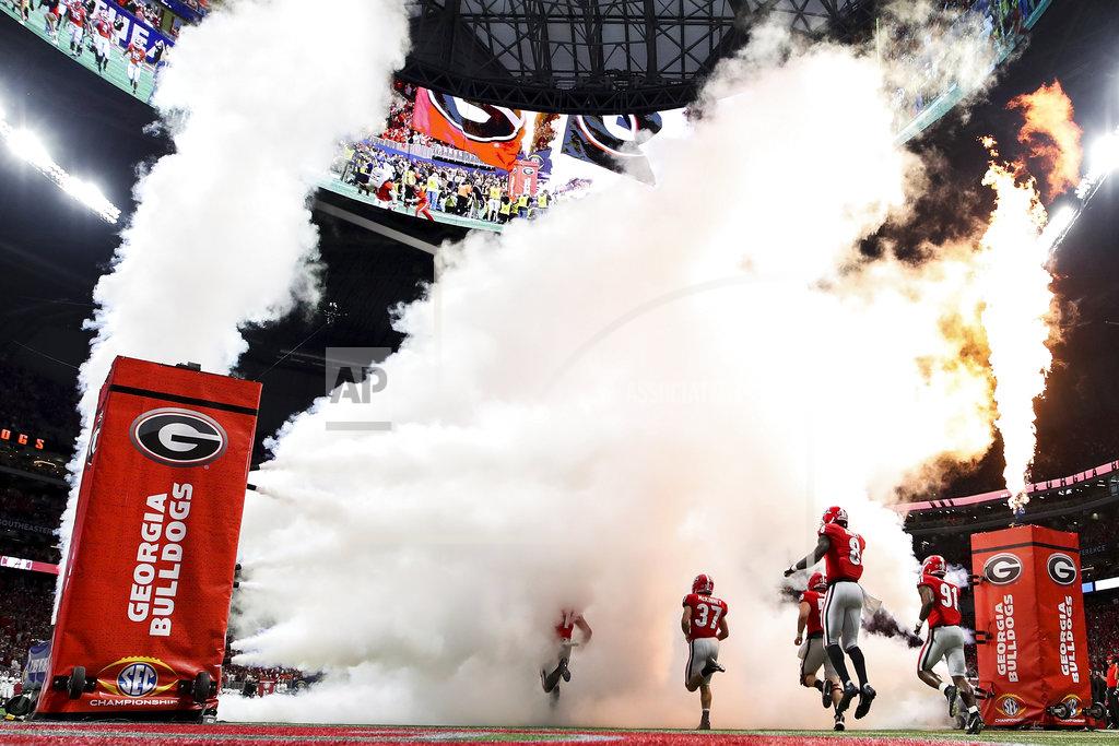 Aj Reynolds Georgia takes the field for an NCAA college football game against Alabama for the Southeastern Conference championship Saturday, Dec. 1, 2018, in Atlanta. (AJ Reynolds/Athens Banner-Herald via AP)