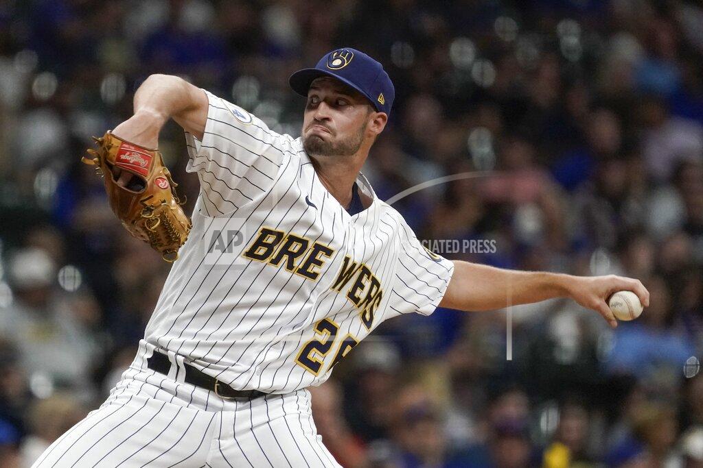 Morry Gash Milwaukee Brewers relief pitcher Aaron Ashby throws during the sixth inning of a baseball game against the Chicago Cubs Friday, Sept. 17, 2021, in Milwaukee. (AP Photo/Morry Gash)