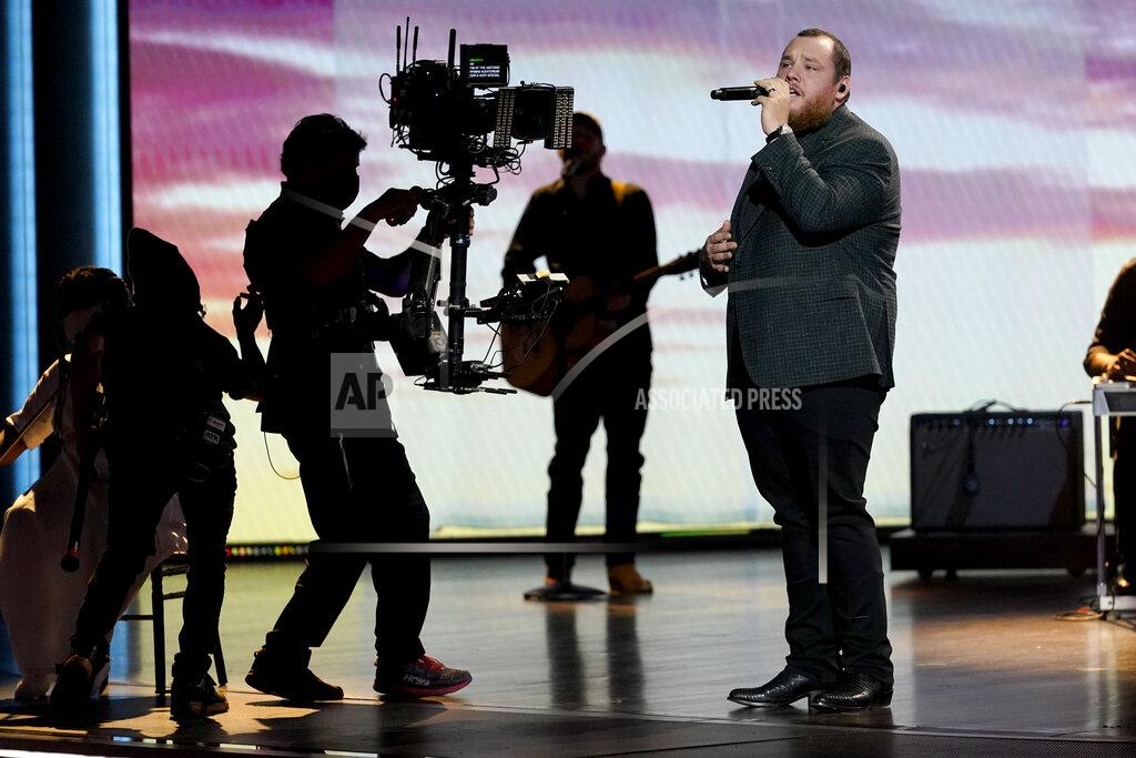 Mark Humphrey Luke Combs performs at the 56th annual Academy of Country Music Awards on Friday, April 16, 2021, at the Grand Ole Opry in Nashville, Tenn. The awards show airs on April 18 with both live and prerecorded segments. (AP Photo/Mark Humphrey)