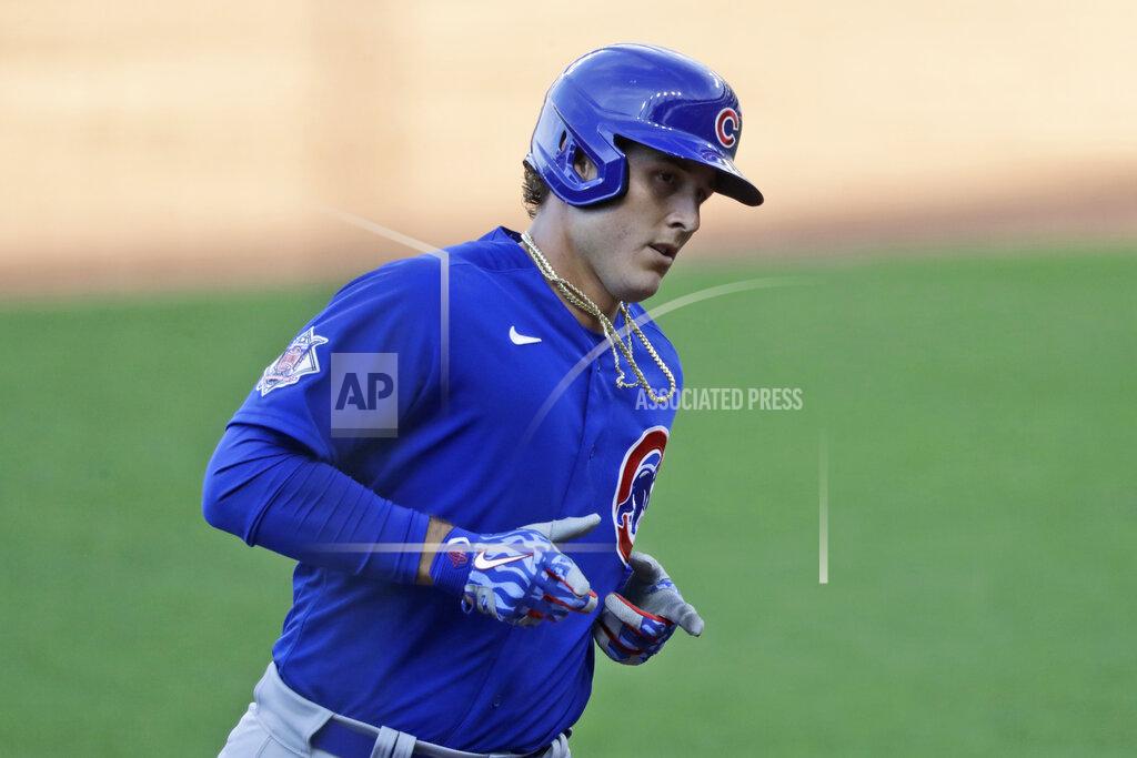 Tony Dejak Chicago Cubs' Anthony Rizzo rounds the bases after hitting a solo home run in the third inning in a baseball game against the Cleveland Indians, Wednesday, Aug. 12, 2020, in Cleveland. (AP Photo/Tony Dejak)