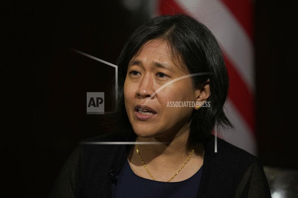 Sakchai Lalit U.S. Trade Representative Katherine Tai gestures during an interview with The Associated Press in Bangkok, Thailand, Friday, May 20, 2022. With world economies all suffering from more than two years of the coronavirus pandemic and global supply problems exacerbated by Russia's invasion of Ukraine, the United States has an "incredible opportunity" to engage with other nations from a common playing field and forge new partnerships and agreements, the top U.S. trade negotiator told The Associated Press.(AP Photo/Sakchai Lalit)