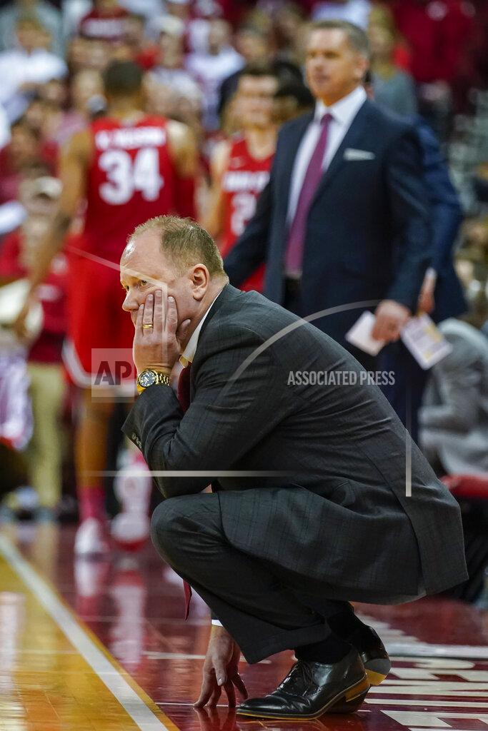 Andy Manis Wisconsin head coach Greg Gard watches the second half of an NCAA college basketball game against Ohio State, Sunday, Feb. 9, 2020, in Madison, Wis. (AP Photo/Andy Manis)
