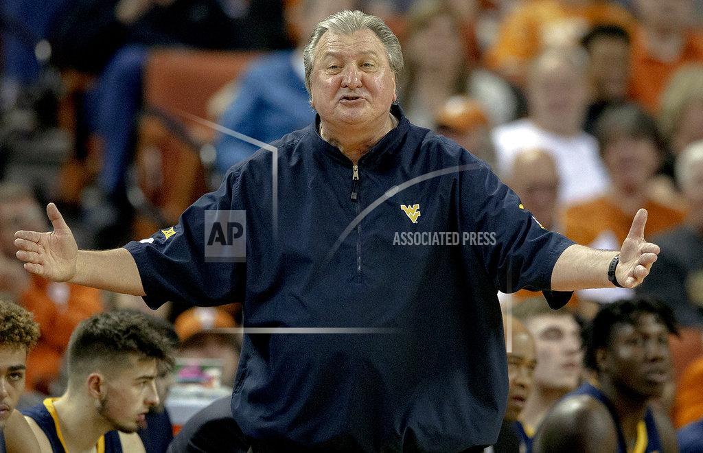 Nick Wagner West Virginia head coach Bob Huggins argues a call against Texas during an NCAA college basketball game on Saturday, Jan. 5, 2019, in Austin, Texas. (Nick Wagner/Austin American-Statesman via AP)