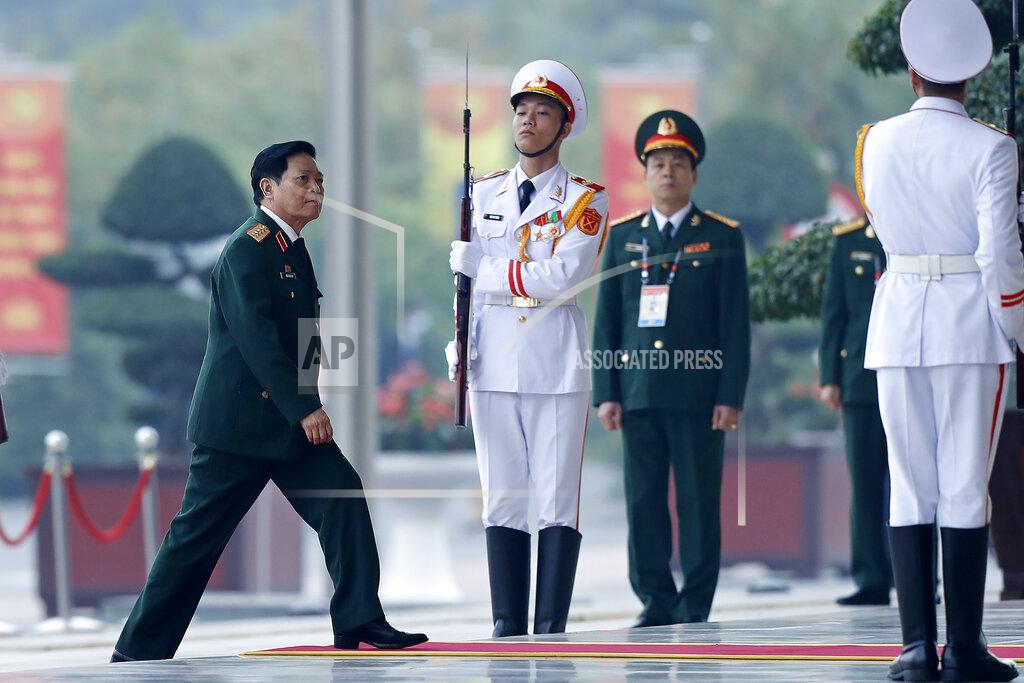 Minh Hoang Vietnam's Defense Minister Ngo Xuan Lich, left, arrives for the opening ceremony of the 13th National Congress of Vietnam's Communist Party (VCP), in Hanoi, Vietnam, Tuesday, Jan. 26, 2021. (AP Photo/Minh Hoang)