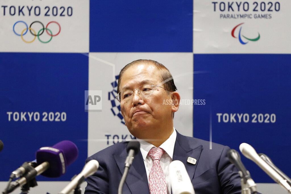 FILE - In this March 30, 2020, file photo, Tokyo 2020 Organizing Committee CEO Toshiro Muto attends a news conference after a Tokyo 2020 Executive Board Meeting in Tokyo. Almost two months after the Tokyo Olympics were postponed until next year, CEO Toshiro Muto on Friday, May 15, 2020, said he still could not give an estimate of how much the delay will cost. (Issei Kato/Pool Photo via AP, File)
