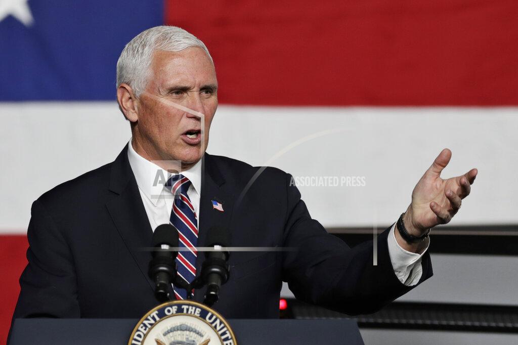 Vice President Mike Pence speaks at the launch of the electric Endurance pickup truck at Lordstown Motors Corporation, Thursday, June 25, 2020, in Lordstown, Ohio. (AP Photo/Tony Dejak)