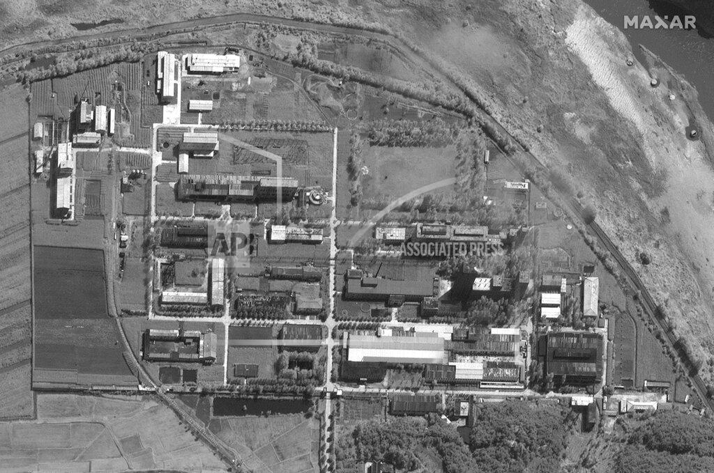 Uncredited This Aug. 3, 2021, satellite image provided by Maxar Technologies shows an overview of North Korea's Yongbyon nuclear complex. Recent satellite images show North Korea is expanding a uranium enrichment plant at the nuclear complex, a sign that it's intent on boosting the production of bomb materials, experts say. The assessment comes after North Korea recently raised tensions with its first missile tests in six months amid long-dormant nuclear disarmament negotiations with the United States. (Satellite image ©2021 Maxar Technologies via AP)