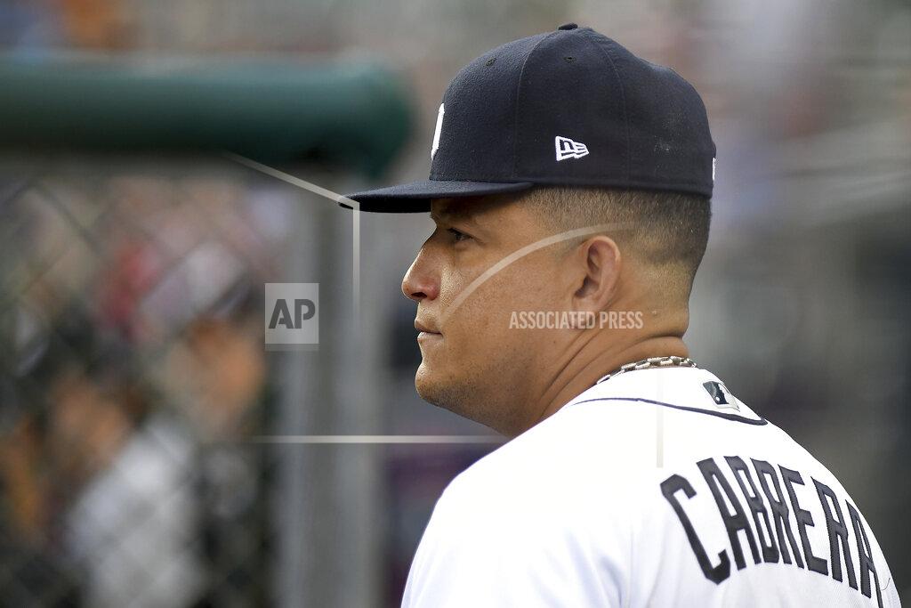 Lon Horwedel Detroit Tigers' Miguel Cabrera watches from the dugout during the first inning of the team's baseball game against the Milwaukee Brewers in Detroit, Tuesday, Sept. 14, 2021. (AP Photo/Lon Horwedel)