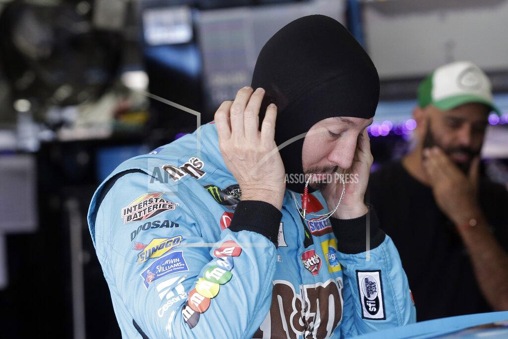 Gerry Broome Kyle Busch prepares to practice for Sunday's NASCAR Cup Series auto race at Charlotte Motor Speedway in Concord, N.C., Saturday, Sept. 28, 2019. (AP Photo/Gerry Broome)