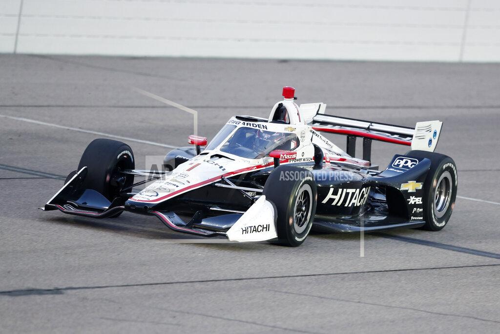 Charlie Neibergall Josef Newgarden races his car during the IndyCar Series auto race Friday, July 17, 2020, at Iowa Speedway in Newton, Iowa. (AP Photo/Charlie Neibergall)