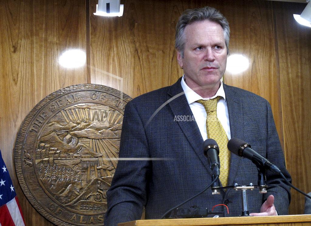Becky Bohrer Alaska Gov. Mike Dunleavy speaks with reporters about the recently ended legislative session on Thursday, May 19, 2022, in Juneau, Alaska. He spoke about the budget, priority bills that passed or faltered, and the dividend and energy relief checks approved by lawmakers for residents. (AP Photo/Becky Bohrer)