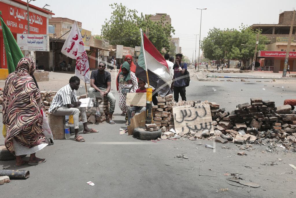 Marwan Ali People stage a sit-in demanding a return to civilian rule and to protest the nine people who were killed in anti-military demonstrations last month, in Khartoum, Sudan, Monday, July 4, 2022. (AP Photo/Marwan Ali)