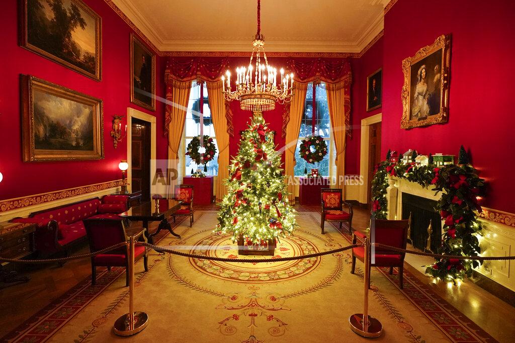 Patrick Semansky The Red Room of the White House is decorated during the 2020 Christmas preview, Monday, Nov. 30, 2020, in Washington. (AP Photo/Patrick Semansky)